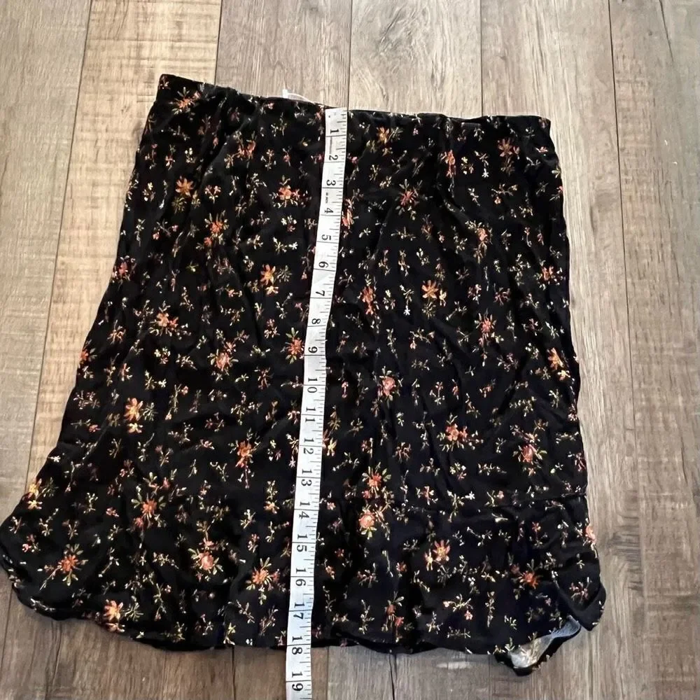 Madewell Flounce-Hem Mini Slip Skirt in Fresh Sprigs Size 8